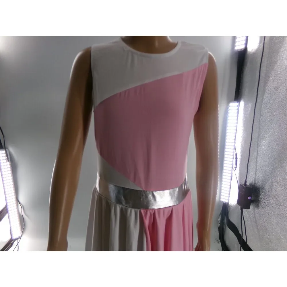 Pre-Owned Dance Costume Medium Child Pink iefiel Lyrical Ballet Contemporary Dr